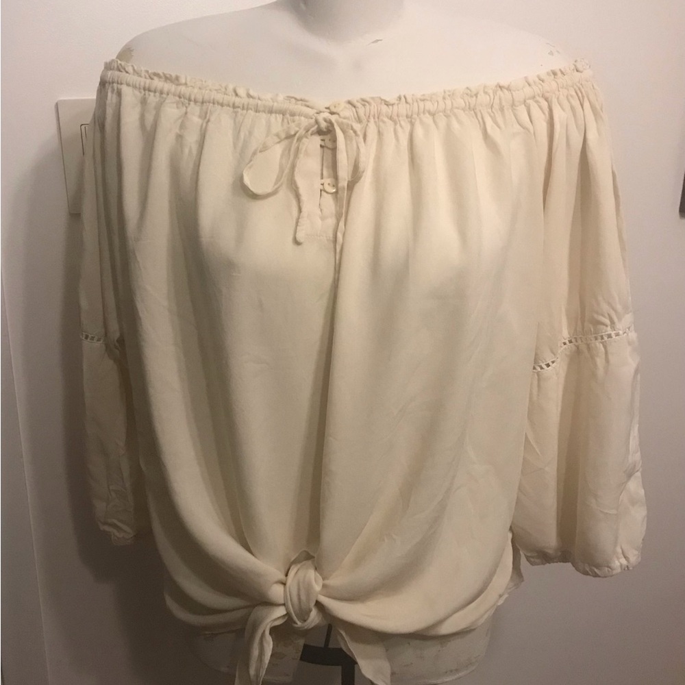 NWOT How Bazaar Peasant Blouse - O/S